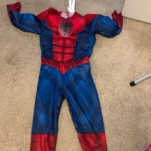 Spiderman Red and Blue Hero Suit (just suit) including 2 brand new Spider-Man SL